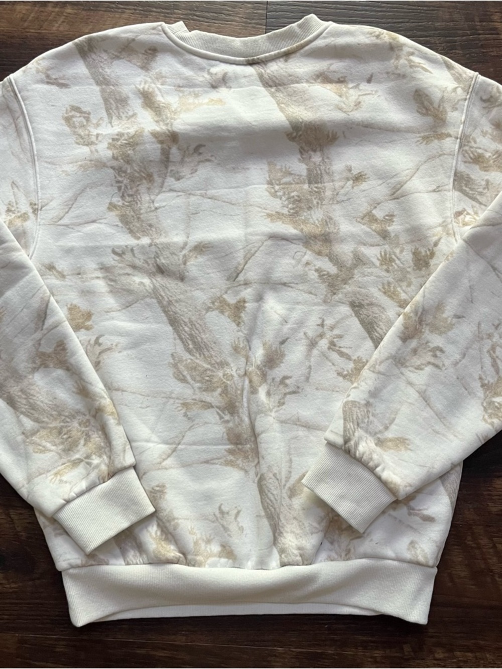 Comfrt collection super soft white oak camo fleece crewneck sweatshirt M - Picture 11 of 11